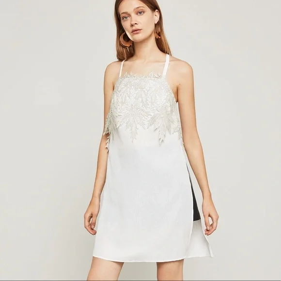 knee length dresses for ladies BCBGMAXAZRIA Black Lace-Trim Midi Dress – Runway Catalog main image 0